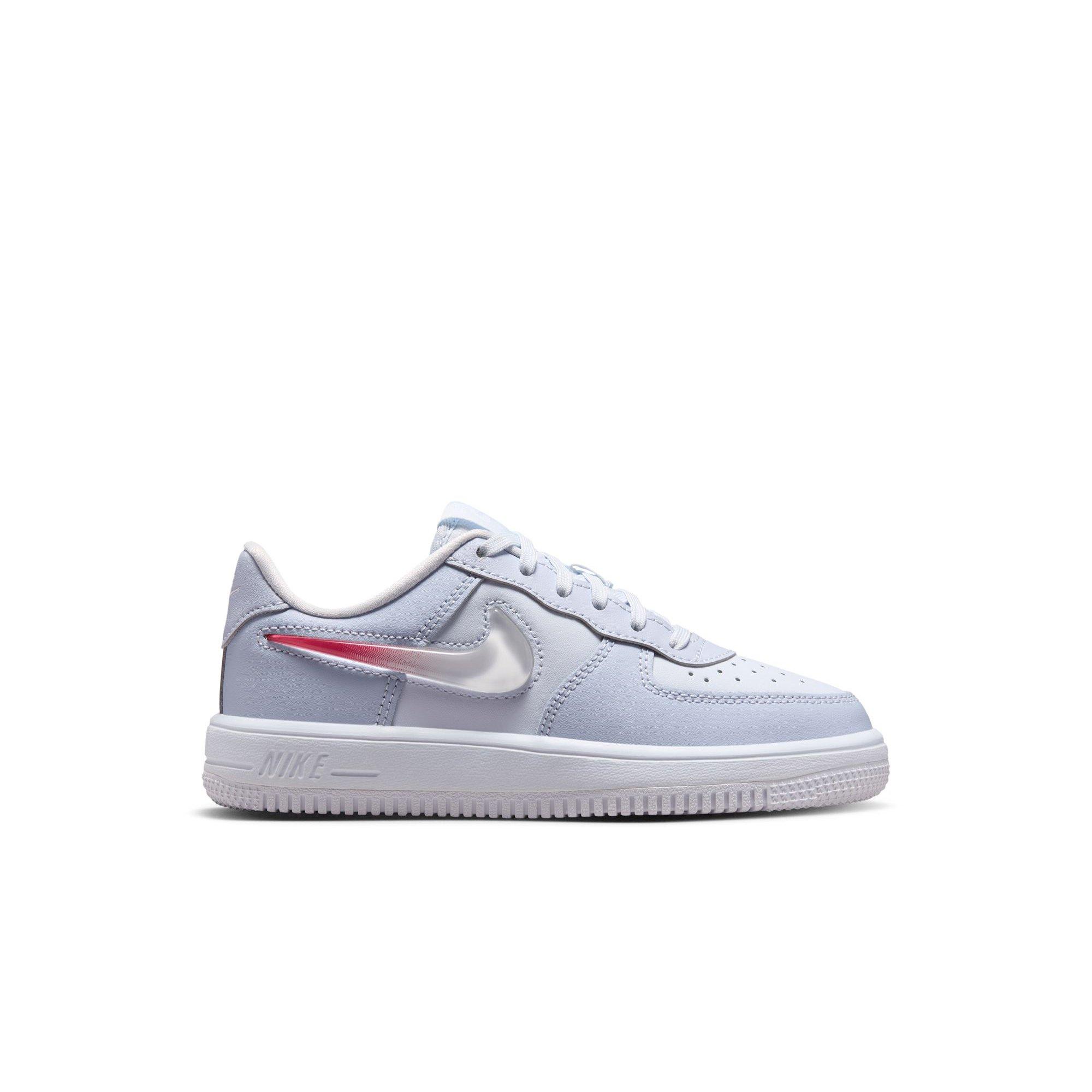 Nike Air Force 1 Low "Football Grey/Tropical Pink/Ghost/White" Preschool Girls' Shoe - GREY/PINK